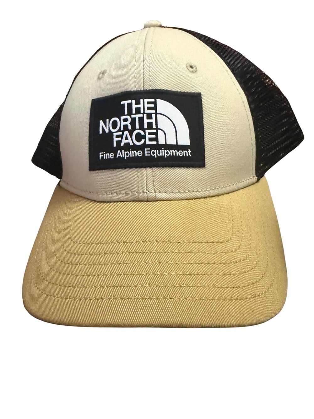 The North Face Two-Tone Trucker Hat — Cream/Tan/Black